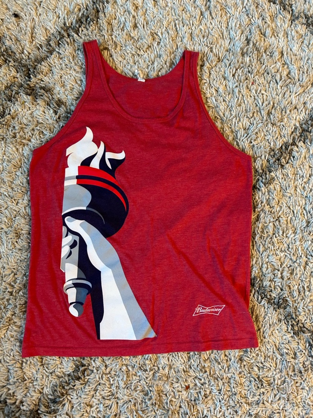 Budweiser Red Tank with Torch Graphic